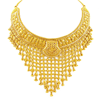 Gold Necklace triangle design