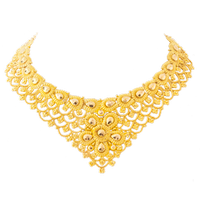 Gold Necklace pearl pattern