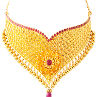Gold Necklace ruby