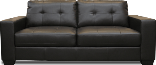 Simple Black Leather Sofa