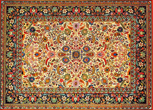 Home Elite Ethnic Velvet Touch Abstract Chenille Carpet - 55"x80", Maroon