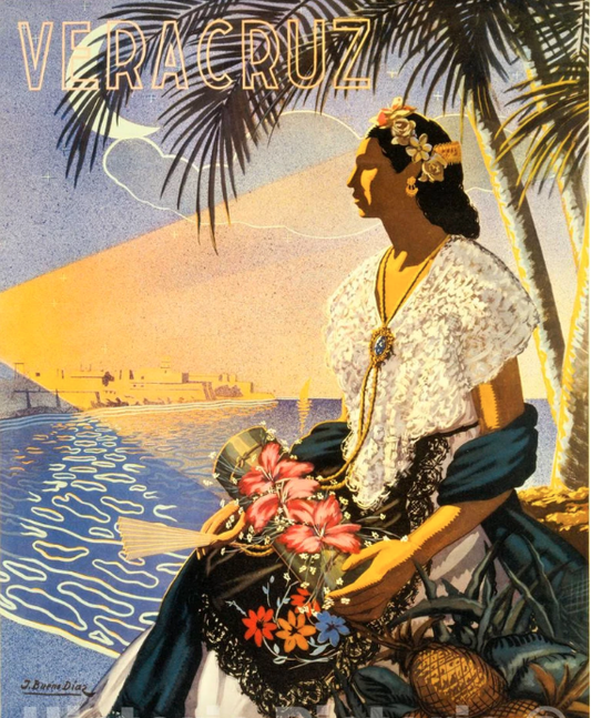 Vintage Poster - Veracruz - T. Bueno Diaz., Historic Wall Art
