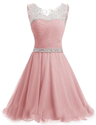 Short Chiffon Open Back Prom Dress With Beading Evening Party Dress
