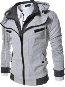 TheLees Men's Slim Fit Hood Cotton Jacket: Clothing