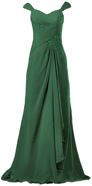 Women's Vintage Chiffon Cap Sleeve Long Evening Dresses Gown