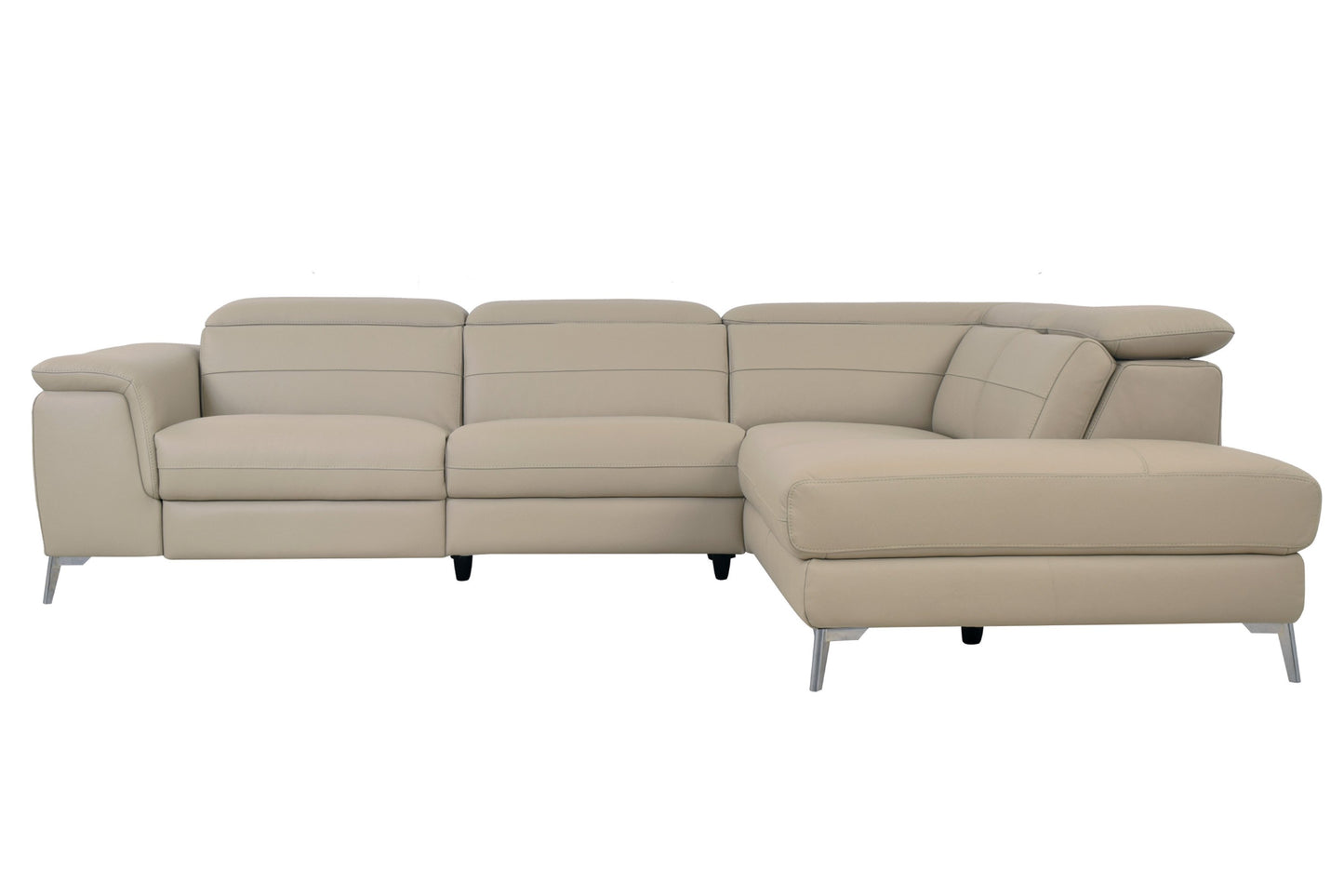 Lazzaro Leather Power Recliner Sectional