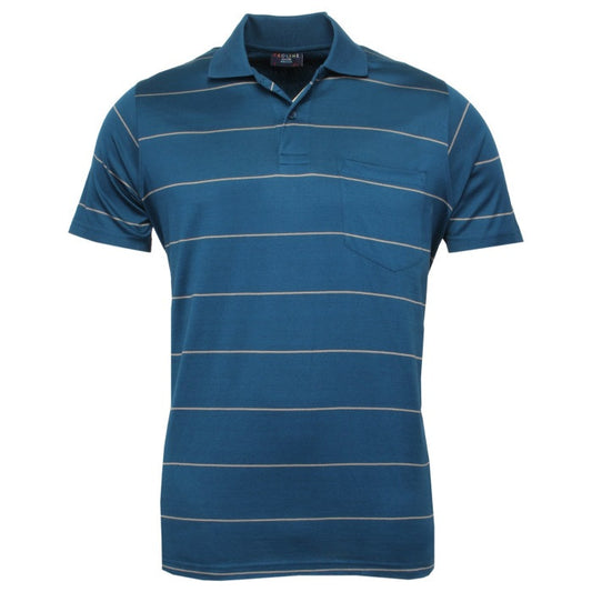 Proline Men's Mercerised Striped Polo T-shirt