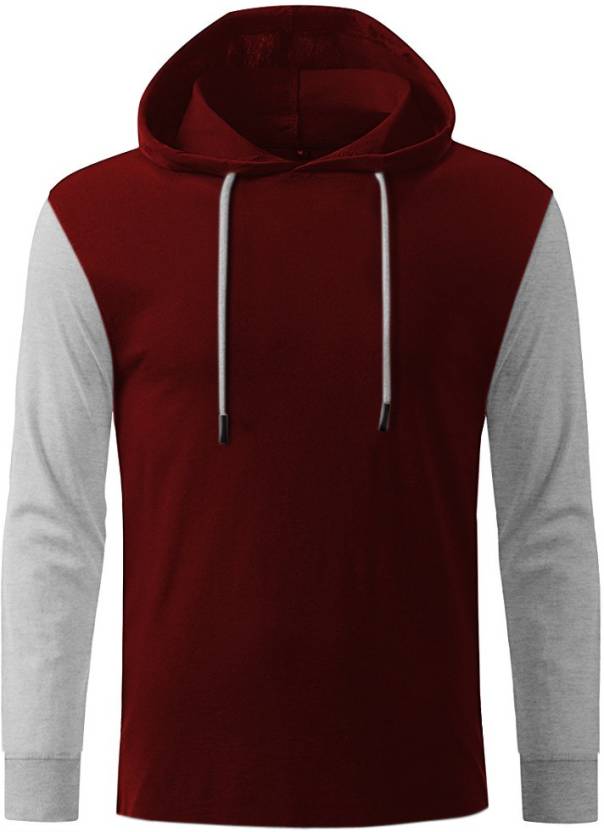 solid men s hooded t-shirt