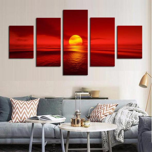 Red Sunset Paintings